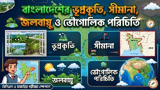 বাংলাদেশের ভূপ্রকৃতি, সীমানা, জলবায়ু ও ভৌগোলিক পরিচিতি